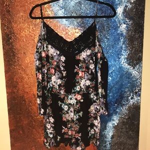 Cold shoulder long sleeve romper